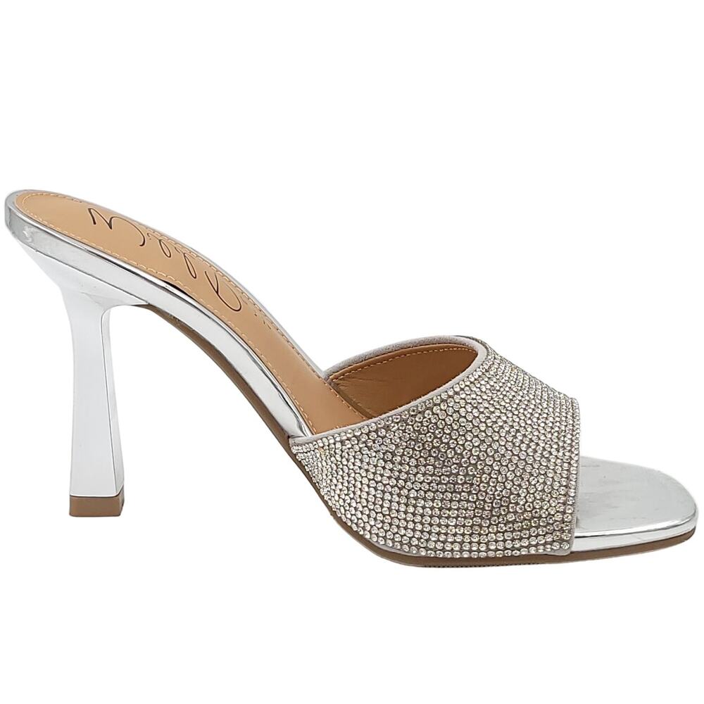 Wild Pair Women Luuna 2 Tall Heel Slide Sandals US 6M Crystal Silver - Picture 3 of 6